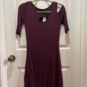 Chic One-Shoulder Purple Dress